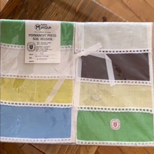 Vintage Matouk cocktail napkins, s/8, NIP Belgian